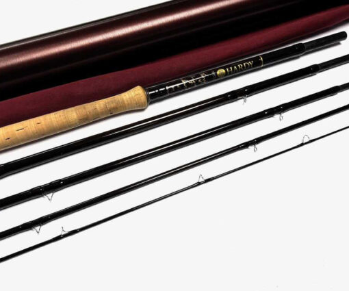   Hardy Origin 15′ 5 Piece Carbon almon Fly Rod #10 Rare Model With Bag & Tube