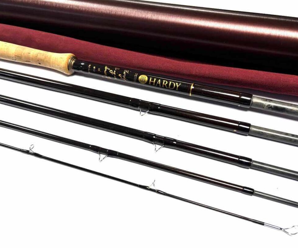   Hardy Origin 15′ 5 Piece Carbon almon Fly Rod #10 Rare Model With Bag & Tube