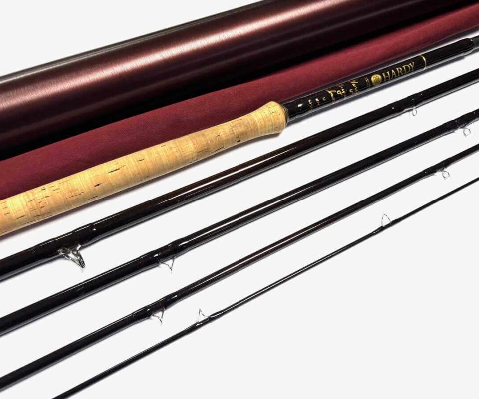   Hardy Origin 15′ 5 Piece Carbon almon Fly Rod #10 Rare Model With Bag & Tube