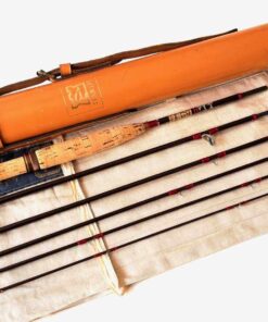   Hardy Graphite Smuggler 7′ Travel Rod 6 Piece Line #5 With Leather Case Fine Condition