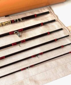  Hardy Graphite Smuggler 7′ Travel Rod 6 Piece Line #5 With Leather Case Fine Condition