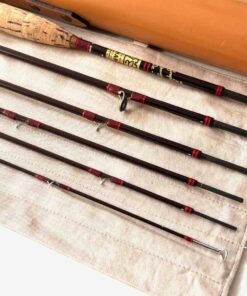   Hardy Graphite Smuggler 7′ Travel Rod 6 Piece Line #5 With Leather Case Fine Condition