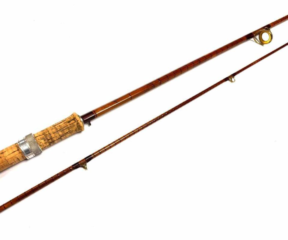   B James & Son Ealing London 10′ 2″ MK IV Cane Avon Rod Trumpet Handle 1953 Early Rare