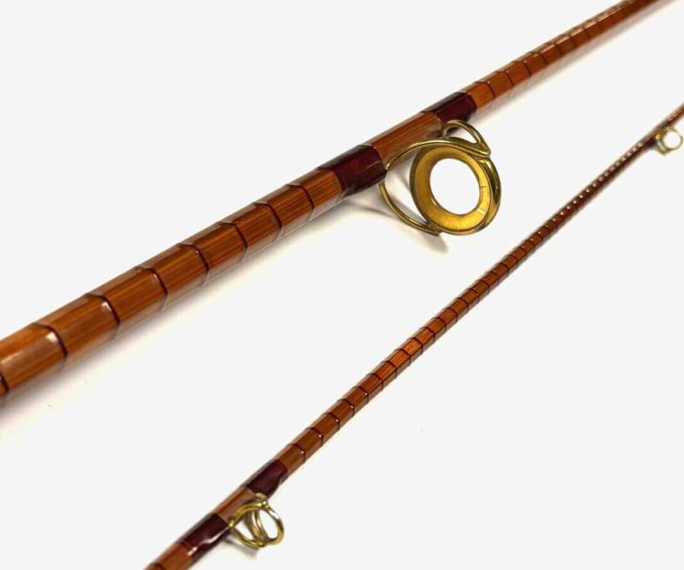   B James & Son Ealing London 10′ 2″ MK IV Cane Avon Rod Trumpet Handle 1953 Early Rare