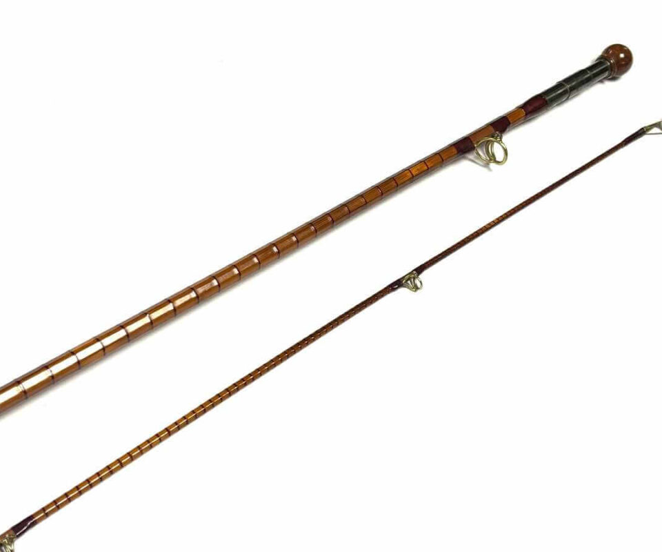   B James & Son Ealing London 10′ 2″ MK IV Cane Avon Rod Trumpet Handle 1953 Early Rare