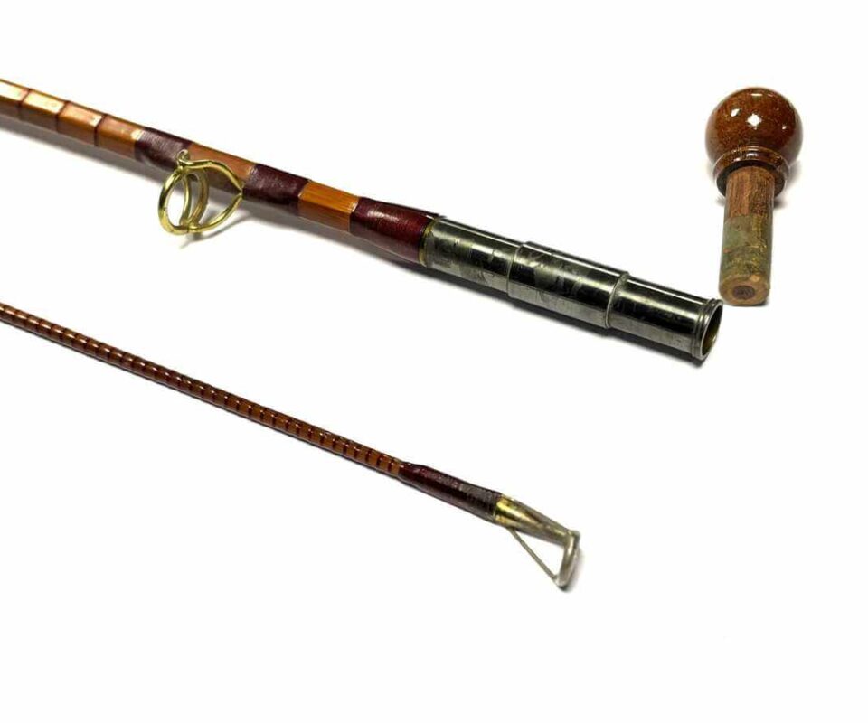   B James & Son Ealing London 10′ 2″ MK IV Cane Avon Rod Trumpet Handle 1953 Early Rare