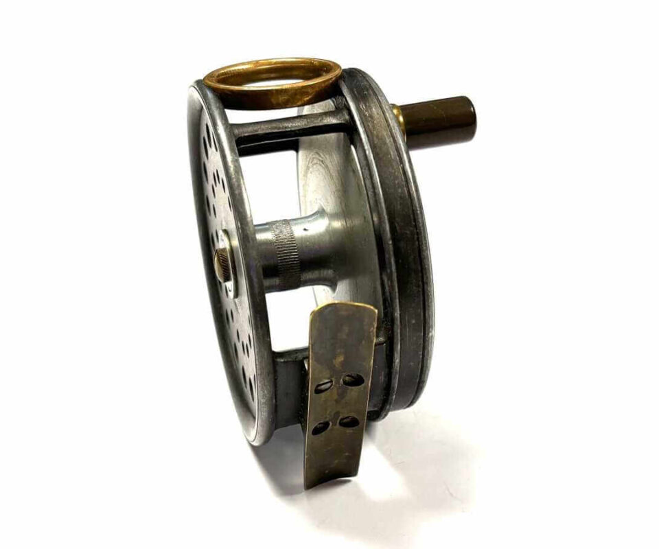   Walker Bampton The LENNOX Vintage Alloy 4″ Salmon Fly Reel Copper O Ring Guide
