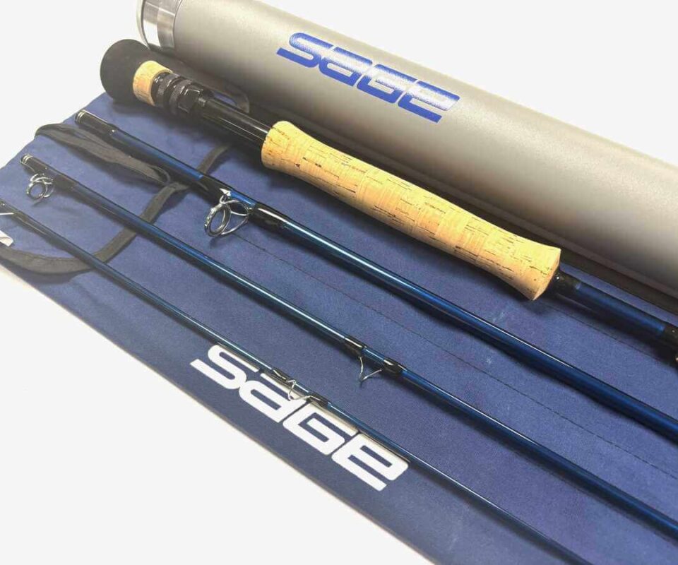   Sage Xi2 9′ 1290-4 Carbon Saltwater 5 1/2oz Fly Rod #12 Fine With Bag & Tube
