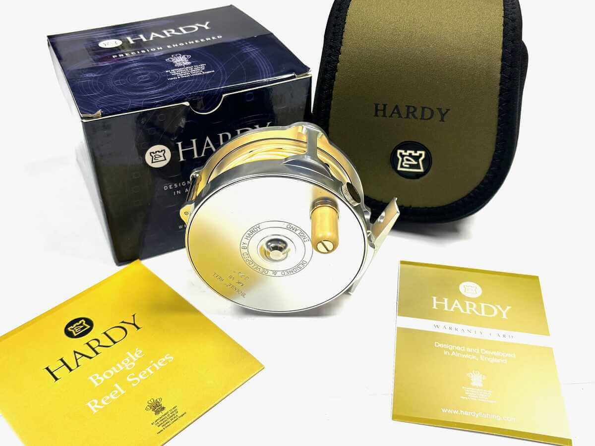 Hardy Bougle MK VII 3.75″ Fly Reel With Pouch Instructions & Box