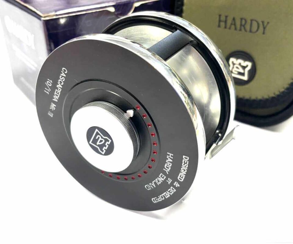 HARDY CASCAPEDIA Mk III 10/11 フライリール Hardy Cascapedia MKIII 10/11 Salmon Fly Reel With Pouch Box MINT