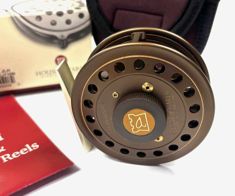   Hardy JLH Golden Ultralite #5 Trout Fly Reel Mint With Pouch & Box