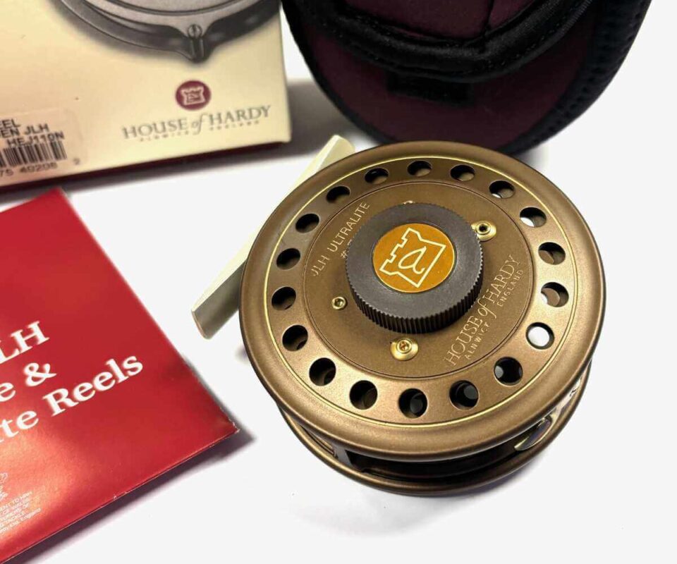   Hardy JLH Golden Ultralite #5 Trout Fly Reel Mint With Pouch & Box