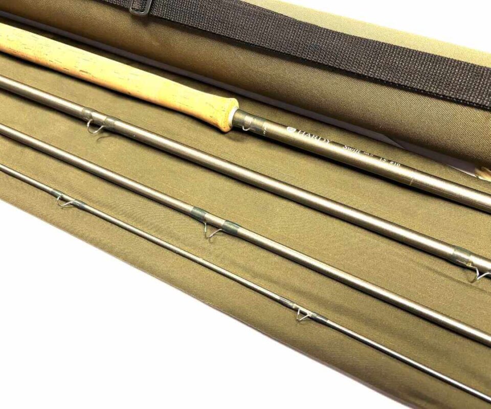   Hardy Swift MK II 15′ 4 Piece Salmon Fly Rod Line #10 With Bag And Tube FINE