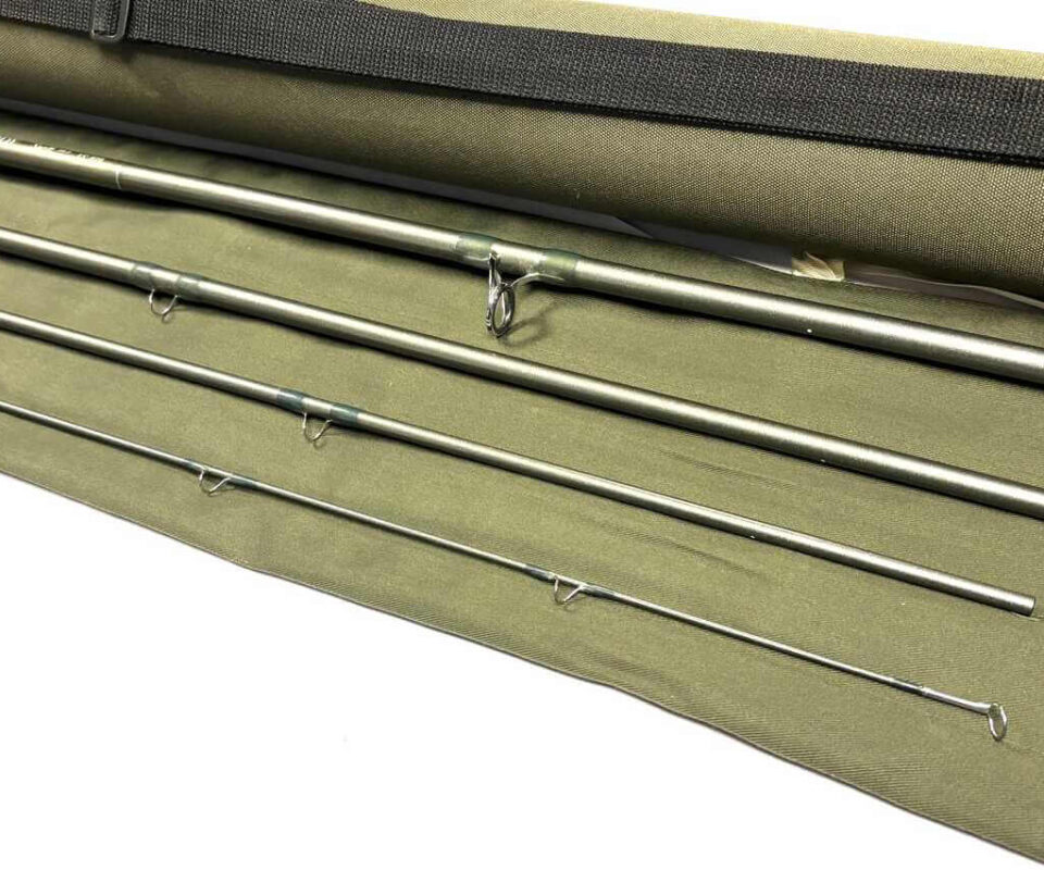   Hardy Swift MK II 15′ 4 Piece Salmon Fly Rod Line #10 With Bag And Tube FINE