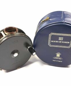   Hardy Perfect 3 5/8″ Alloy Fly Reel With Smoke Red Guide With Case Fine Condition