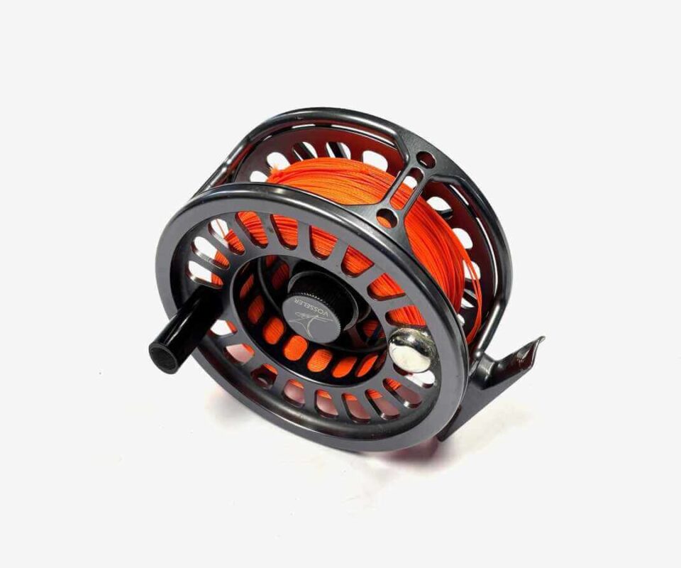   Vosseler Made In Germany S2 Titanium 4″ salmon fly reel with Spool & padded case