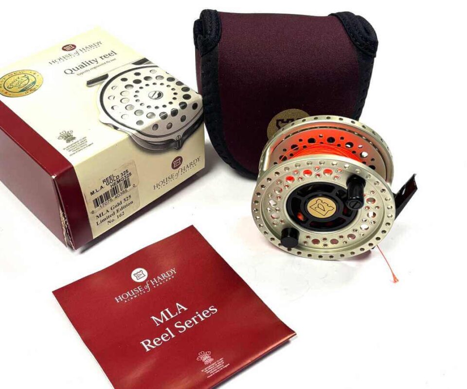   Hardy MLA Gold 375 Ltd Edition # 162/250 Fly Reel With Papers, Pouch & Box Needs Attention