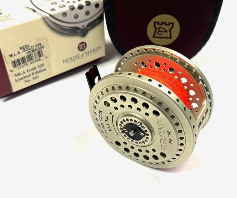   Hardy MLA Gold 375 Ltd Edition # 162/250 Fly Reel With Papers, Pouch & Box Needs Attention