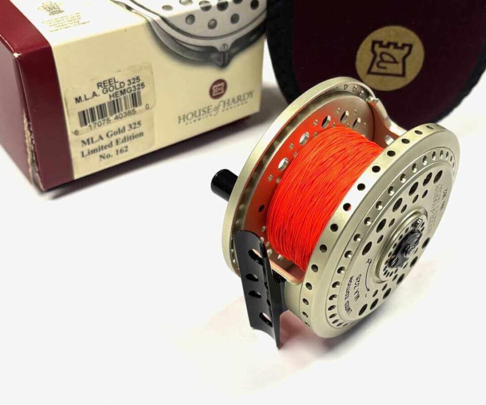   Hardy MLA Gold 375 Ltd Edition # 162/250 Fly Reel With Papers, Pouch & Box Needs Attention