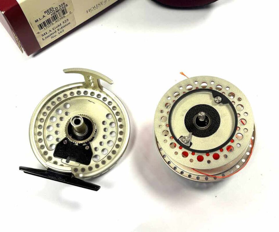   Hardy MLA Gold 375 Ltd Edition # 162/250 Fly Reel With Papers, Pouch & Box Needs Attention