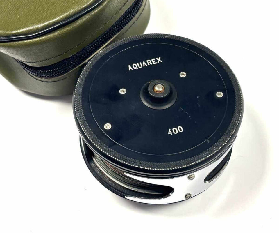   Aquarex 400 Salmon Fly Reel With Green Reel Pouch
