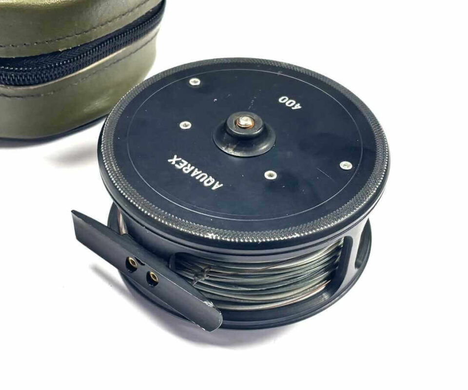   Aquarex 400 Salmon Fly Reel With Green Reel Pouch