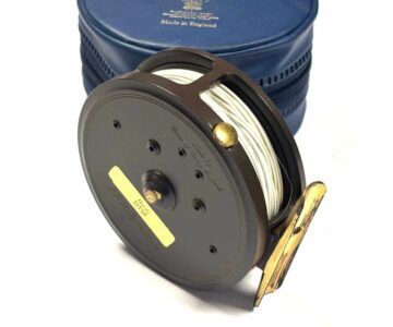   Hardy LRH Golden Lightweight 3 1/8″ Trout Fly Reel With Hardy DT5F Line & Pouch