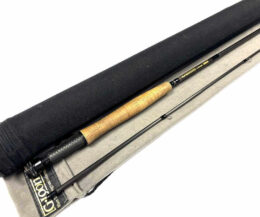   G Loomis GLX 9′ two piece trout fly rod line rated #6 with case