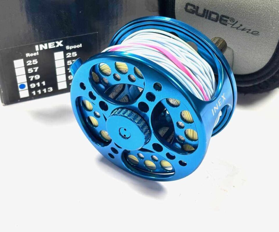   Guideline INEX 3.75″ Large Arbor Saltwater & Salmon Fly Reel With Line Plus Pouch / Box
