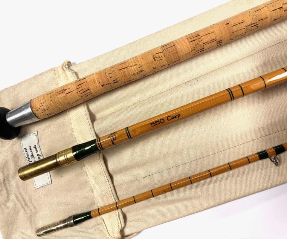   Ryan Burns Green Whipped 550 CARP 10' Split Cane Rod & Sleeve