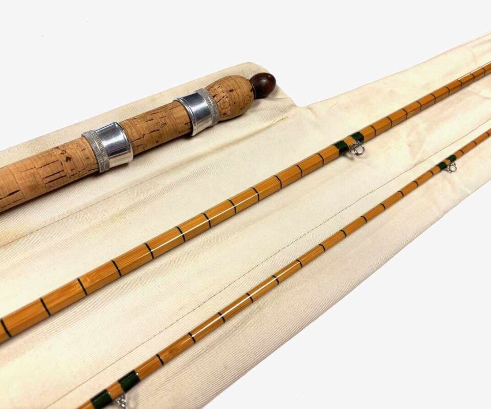   Ryan Burns Green Whipped 550 CARP 10' Split Cane Rod & Sleeve