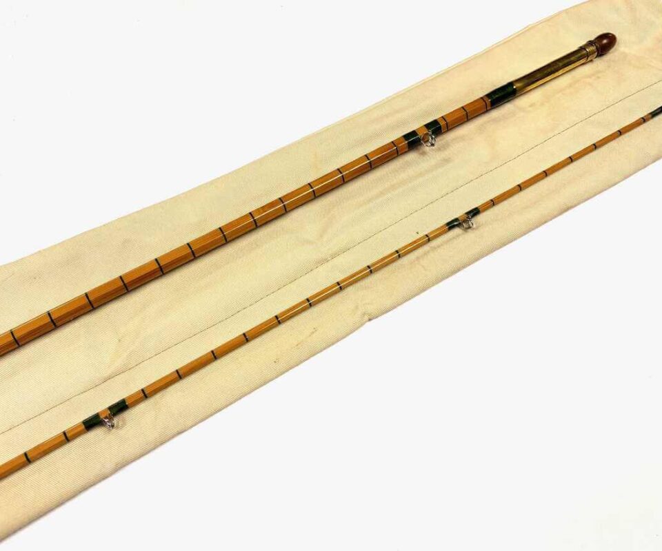   Ryan Burns Green Whipped 550 CARP 10' Split Cane Rod & Sleeve