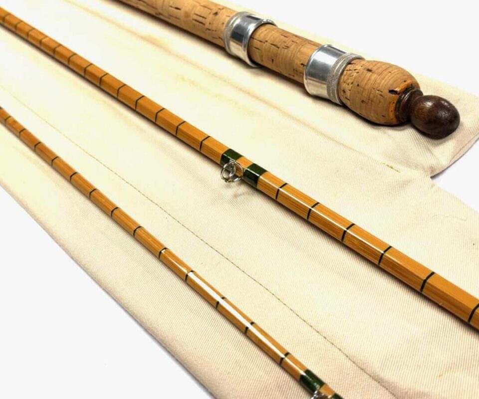   Ryan Burns Green Whipped 550 CARP 10' Split Cane Rod & Sleeve