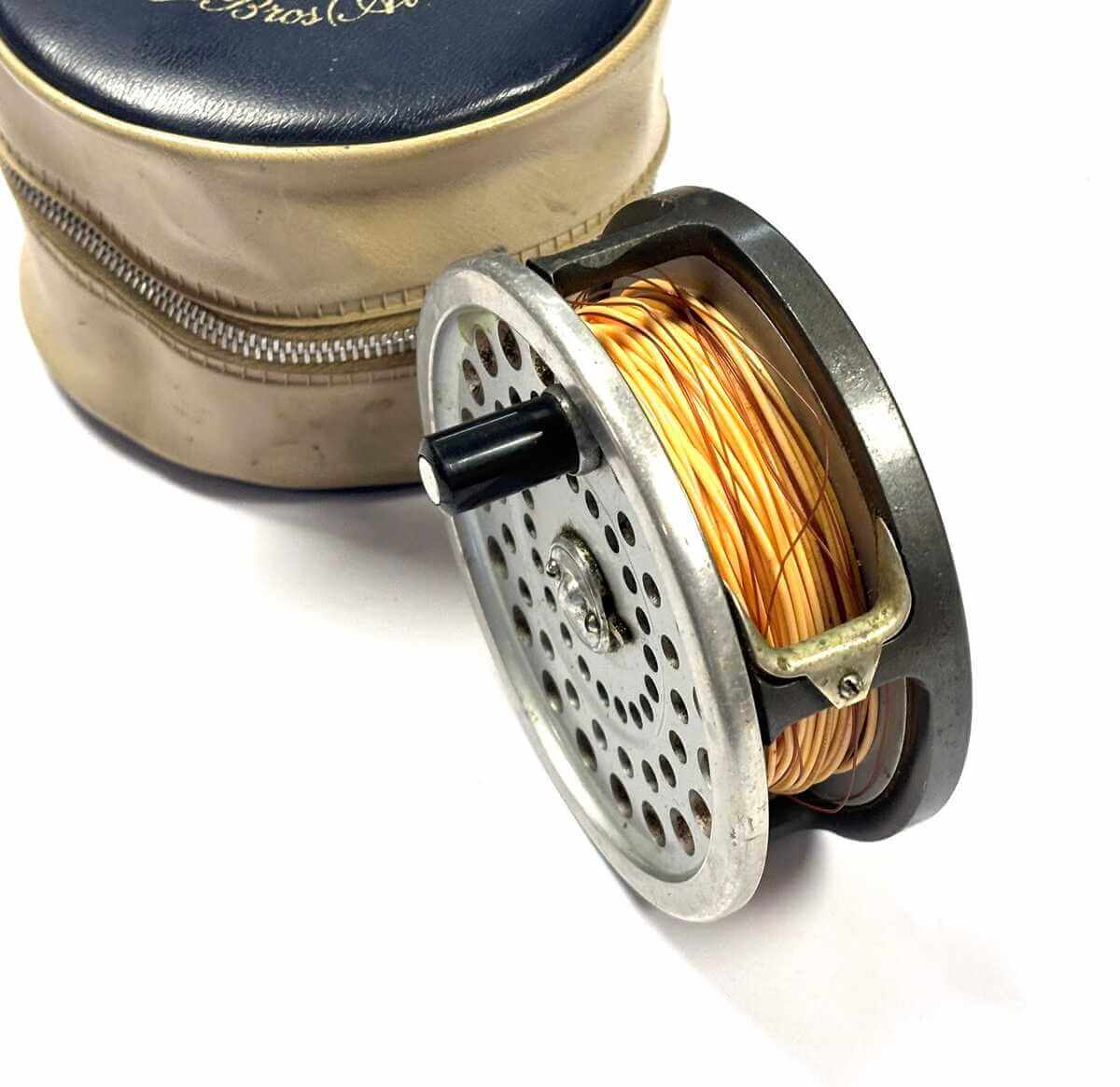 Hardy Marquis No 1 salmon fly reel with case & line