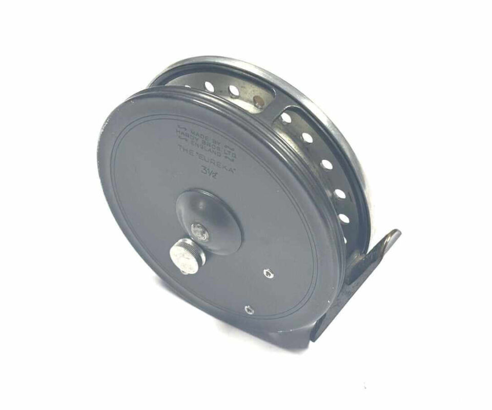   Hardy Eureka 3.5″ Vintage Alloy Trotting Centrepin Reel With Side Lever Check & Box