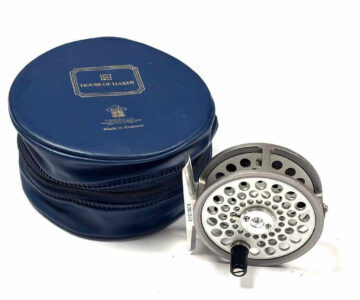   Hardy the Flyweight 2 1/2″ alloy brook trout fly reel with case