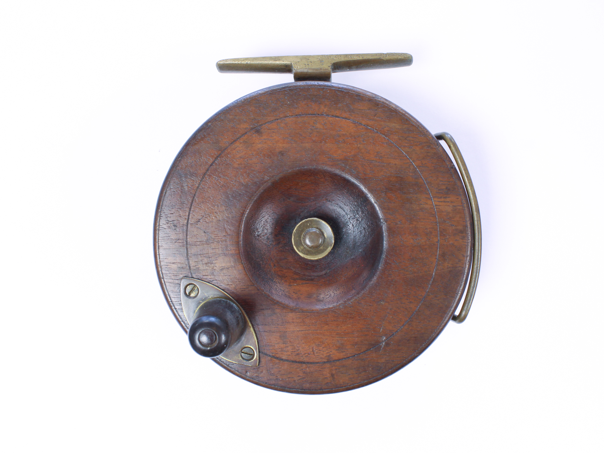 Unknown Wood / Brass 4.5" Sea Reel