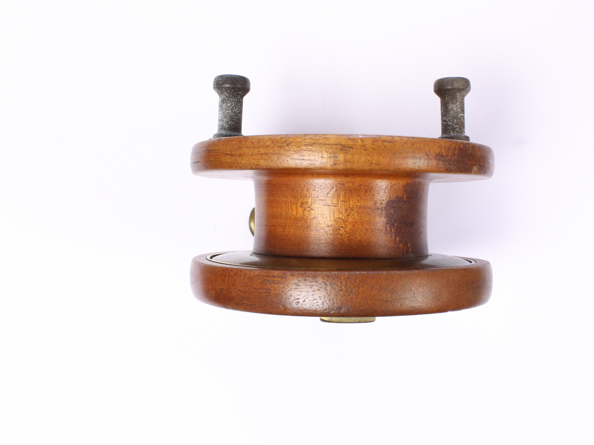 Unknown wood and brass Nottingham 3 7/8 " Casting reel - Image 3