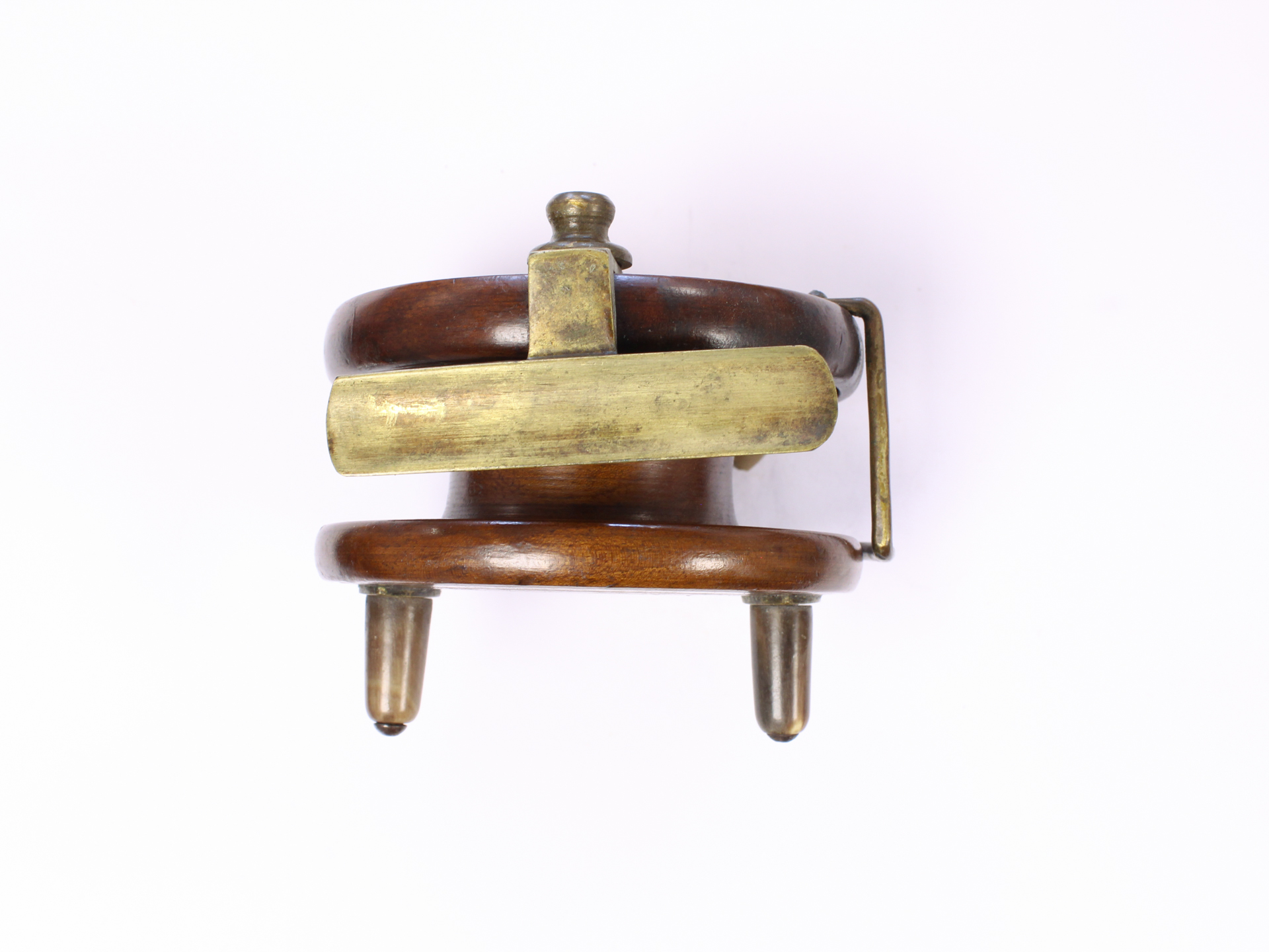 Unknown wood and brass Nottingham 3 1/2 " Casting reel - Image 4