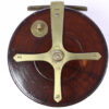 Unknown wood and brass Nottingham 5 " Casting reel