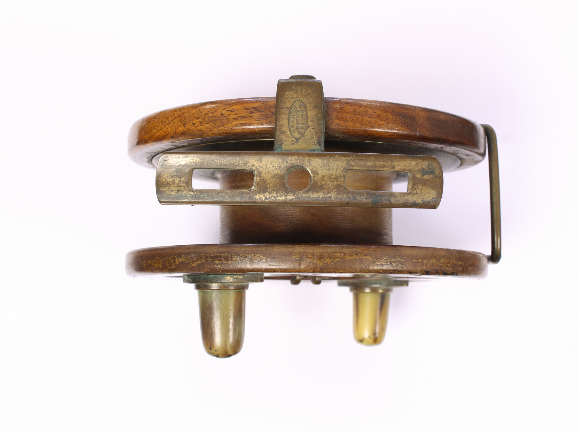 Slater Future wood and brass 5 1/2 " Casting reel - Image 4
