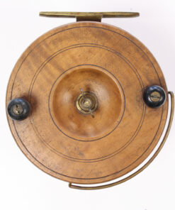Alternative view of Unknown wood and brass Nottingham 6 " Casting reel