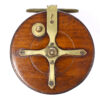   Unknown wood brass Nottingham 4 " Casting reel