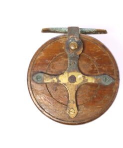   Unknown wood brass Nottingham 3 1/2 " Casting reel