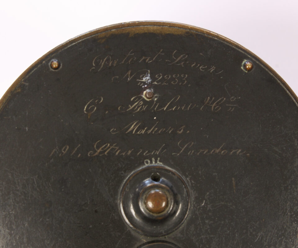 Alternative view of Farlow Patent lever 4 1/4 " Salmon reel