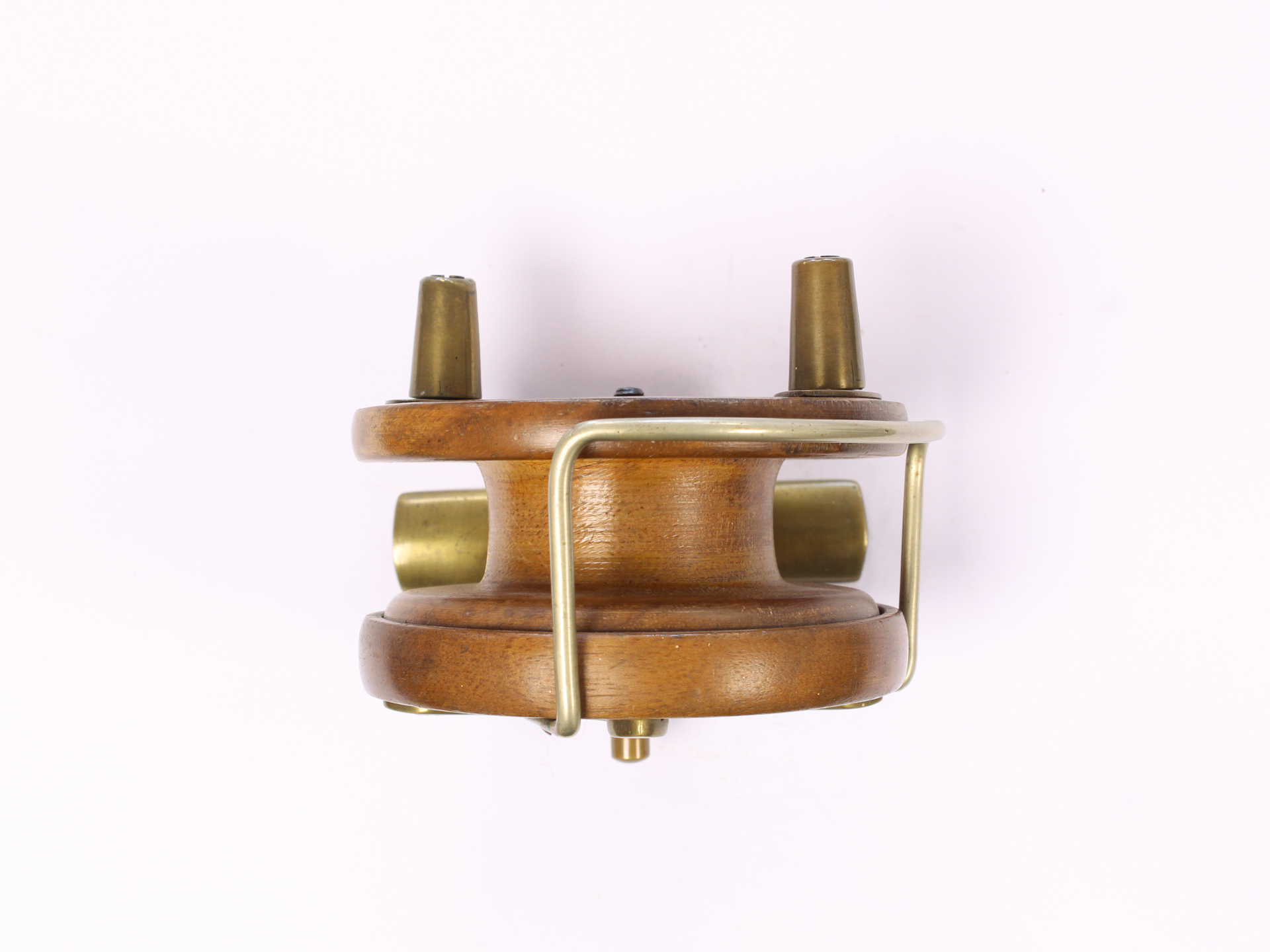 Unknown wood and brass Nottingham 3 " Casting reel - Image 3
