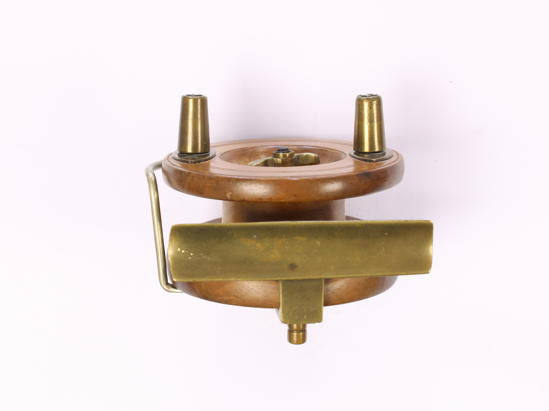 Unknown wood and brass Nottingham 3 " Casting reel - Image 4