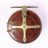 Unknown brass and wood Nottingham 3 " Casting reel