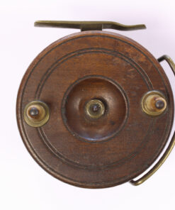   Unknown brass and wood Nottingham 3 1/2 " Casting reel