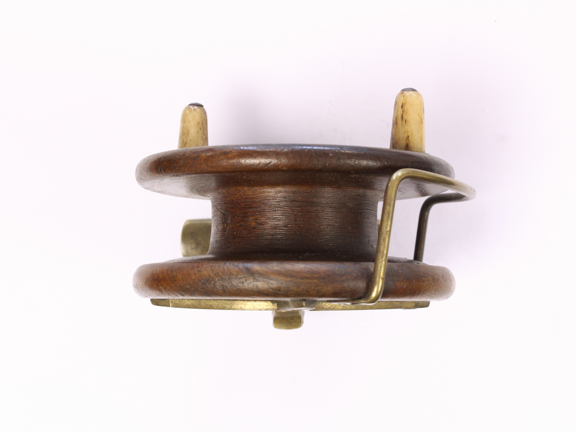 Unknown brass and wood Nottingham 3 1/2 " Casting reel - Image 3